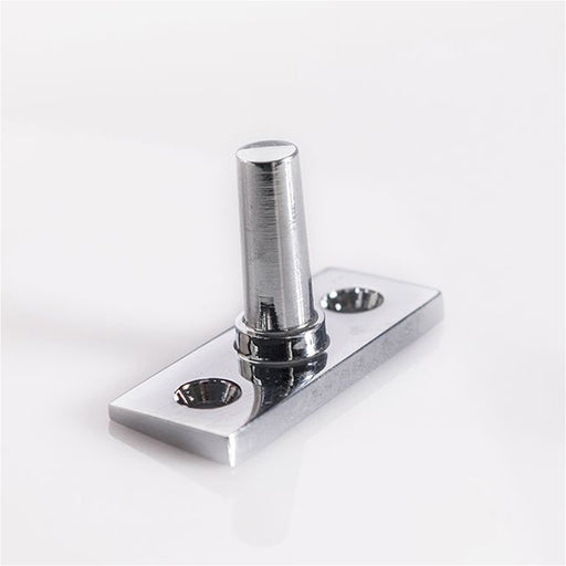 Angled Window Casement Stay EJMA Pin - 27mm Fixing Centres Polished Chrome