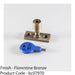 Locking Casement Window Stay Pin Holder 28.5mm Fixing Centres Florentine Bronze 1