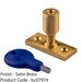 Locking Casement Window Stay Pin Holder - 28.5mm Fixing Centres Satin Brass 1