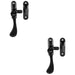 2 PACK SpoEnd Reversible Casement Window Fastener Handle 103mm Length Matt Black