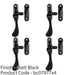 4 PACK SpoEnd Reversible Casement Window Fastener Handle 103mm Length Matt Black 1