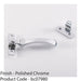 Victorian Wedge Pattern Casement Window Fastener 57 x 13mm Polished Chrome 1