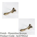 2 PACK Bulb Ended Casement Window Fastener 98mm 45mm Centres Florentine Bronze 1