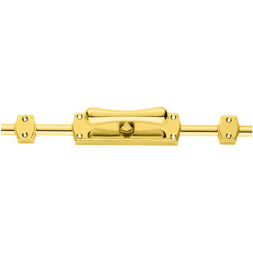 Bolt Tee Knob Espagnolette Set - 118mm x 24.5mm Fixing Centres Polished Brass