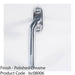 Cranked Locking Window Espagnolette Handle - Left Handed 110mm Polished Chrome 1