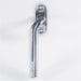 Cranked Locking Window Espagnolette Handle - Left Handed 110mm Polished Chrome