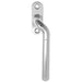 Cranked Locking Window Espagnolette Handle - Right Handed 110mm Polished Chrome