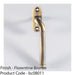 Cranked Locking Window Espagnolette Handle - Right Hand 110mm Florentine Bronze 1