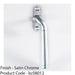 Cranked Locking Window Espagnolette Handle - Right Handed 110mm Satin Chrome 1