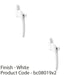 2 PACK White Universal Locking Window Handle Click Fit PVC Window Rose Lever 1