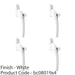 4 PACK White Universal Locking Window Handle Click Fit PVC Window Rose Lever 1