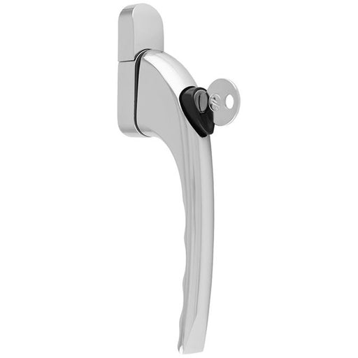 Chrome Universal Locking Window Handle - Click Fit PVC Window Rose Lever