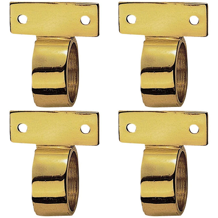 4 PACK Vertical Ring Sash Window Lift Handle 44 x 12mm 25mm Dia Polished Brass