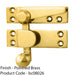 Quadrant Arm Sash Window Fastener 70 x 20mm 35mm Projection Polished Brass 1