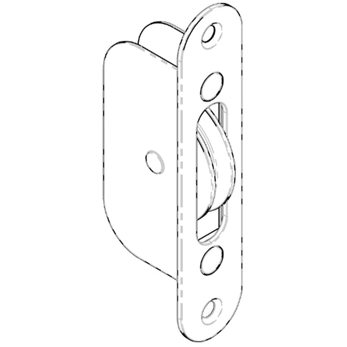 Sash Window Axle Pulley 42mm Nylon Wheel 119 x 25mm Round Forend Polished Brass