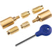 Sash Window Stop Lock Set with Key 25 x 16mm Window Restrictor Satin Brass