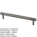 Diamond T Bar Pull Handle - Dark Bronze - 160mm Centres SOLID BRASS Drawer 1