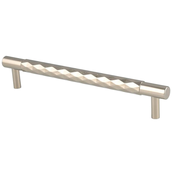 Diamond T Bar Pull Handle - Polished Nickel - 160mm Centres SOLID BRASS Drawer