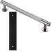 Pull Handle & Contrasting Backplate Knurled Round T Bar Polished Chrome & Black
