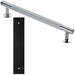 Pull Handle & Contrasting Backplate Reeded Lined T Bar Polished Chrome & Black