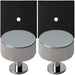 2 PACK Door Knob & Contrasting Backplate Reeded Pull Polished Chrome & Black