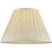 2 PACK 16" Tapered Lamp Shade - Ivory Silk Pinched Pleats Fabric Cover - Table Light