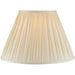 16" Tapered Lamp Shade - Ivory Silk Pinched Pleats Fabric Cover - Table Light