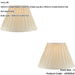 2 PACK 16" Tapered Lamp Shade - Ivory Silk Pinched Pleats Fabric Cover - Table Light