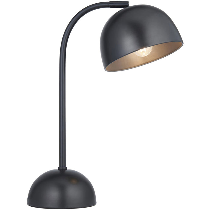 Matt Black Paint Table Lamp - 445-510mm Tall Light - 7W LED E14