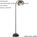 1630mm Floor Lamp - Matt Black Modern Curved Arm - Standing LED Light Base & Shade