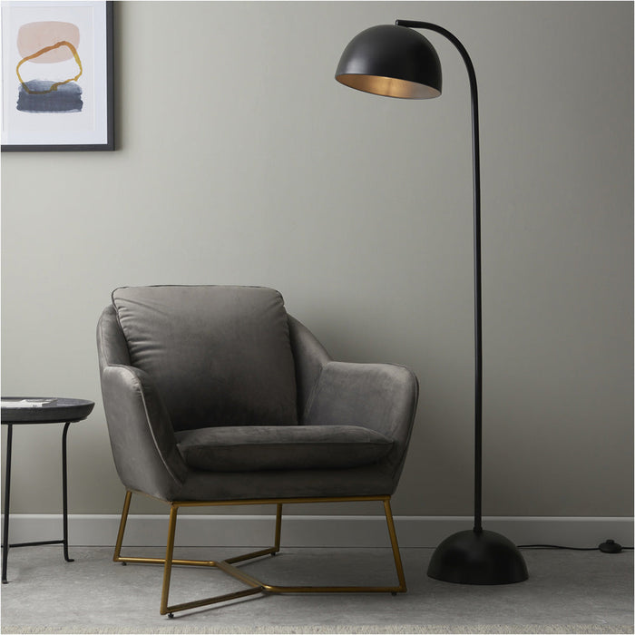 Standing Floor & Table Lamp Set - Adjustable Matt Black Steel Grey Painted Head