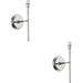 2 PACK Indoor Bright Nickel Plate Wall Light - Dimmable 6W LED E14