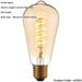 Amber Glass 4W E27 Pear Filament LED Light Bulb - Dimmable Warm White - 280lm 2200k