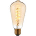 Amber Glass 4W E27 Pear Filament LED Light Bulb - Dimmable Warm White - 280lm 2200k