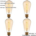 4 PACK Amber Glass 4W E27 Pear Filament LED Light Bulb - Dimmable Warm White - 280lm 2200k