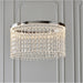 Hanging Ceiling Pendant Light - Chrome Plate & Clear Crystal Glass - 19.67W LED (Smd 2835) Warm White