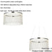 2 PACK Hanging Ceiling Pendant Light - Chrome Plate & Clear Crystal Glass - 19.67W LED (Smd 2835) Warm White