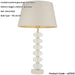 Frosted Crystal Table Lamp - Grey Linen Mix Fabric Shade - 630mm Tall Light - 7W LED E14