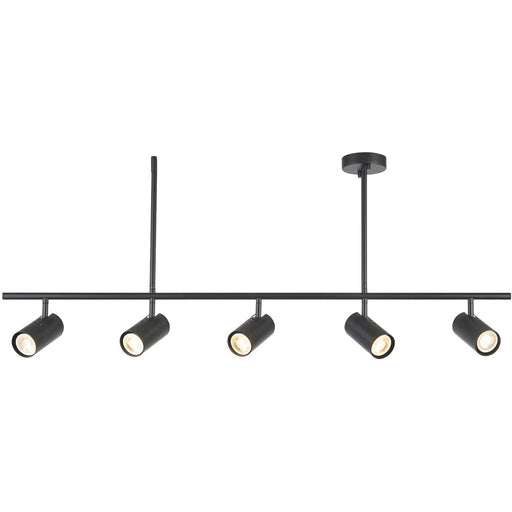 Matt black Ceiling Spot Light - 5 x 7W LED GU10 Bar - Dimmable Impressive modern design