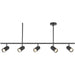 Matt black Ceiling Spot Light - 5 x 7W LED GU10 Bar - Dimmable Impressive modern design