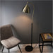 1600mm Floor Lamp - Antique Brass & Matt Black Industrial Resto Adjustable - Standing LED Light Base & Shade