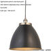 Ceiling Pendant & 2x Matching Wall Light - Matt Black Aged Pewter Finish