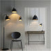 2 PACK Hanging Ceiling Pendant Light - Small - Aged Pewter Plate & Matt Black Paint - 10W LED E27