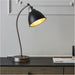 Aged Pewter & Matt Black Task Lamp - Modern Industrial Look Table Light - Toggle Switch