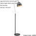 1600mm Floor Lamp - Aged Pewter & Matt Black Industrial Resto Adjustable - Standing LED Light Base & Shade