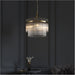 Multi Arm Hanging Ceiling Pendant Light - Antique Brass Plate & Clear Glass - 3 X 7W LED E14