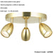 Satin brass Bathnroom Ceiling Spot Light - 3 x 7W LED GU10 Round - Dimmable Modern industrial style