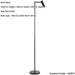 1250mm Floor Lamp - Matt Black Modern Sofa Reading - Standing LED Light Base & Shade