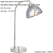 Standing Floor & Table Lamp Set - Bright Nickel Mirrored Glass Shade Task Light