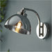 Ceiling Pendant Lamp & 2x Matching Wall Lights - Bright Nickel Mirrored Glass Dome Shade